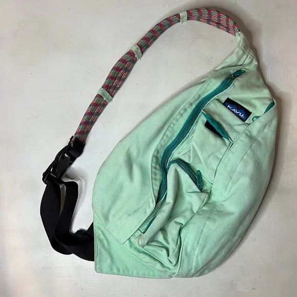 Kavu | Bags | Kavu Mint Green Classic Rope Sling Bag  display picture 2